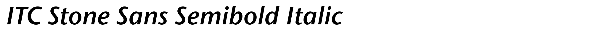 ITC Stone Sans Semibold Italic image